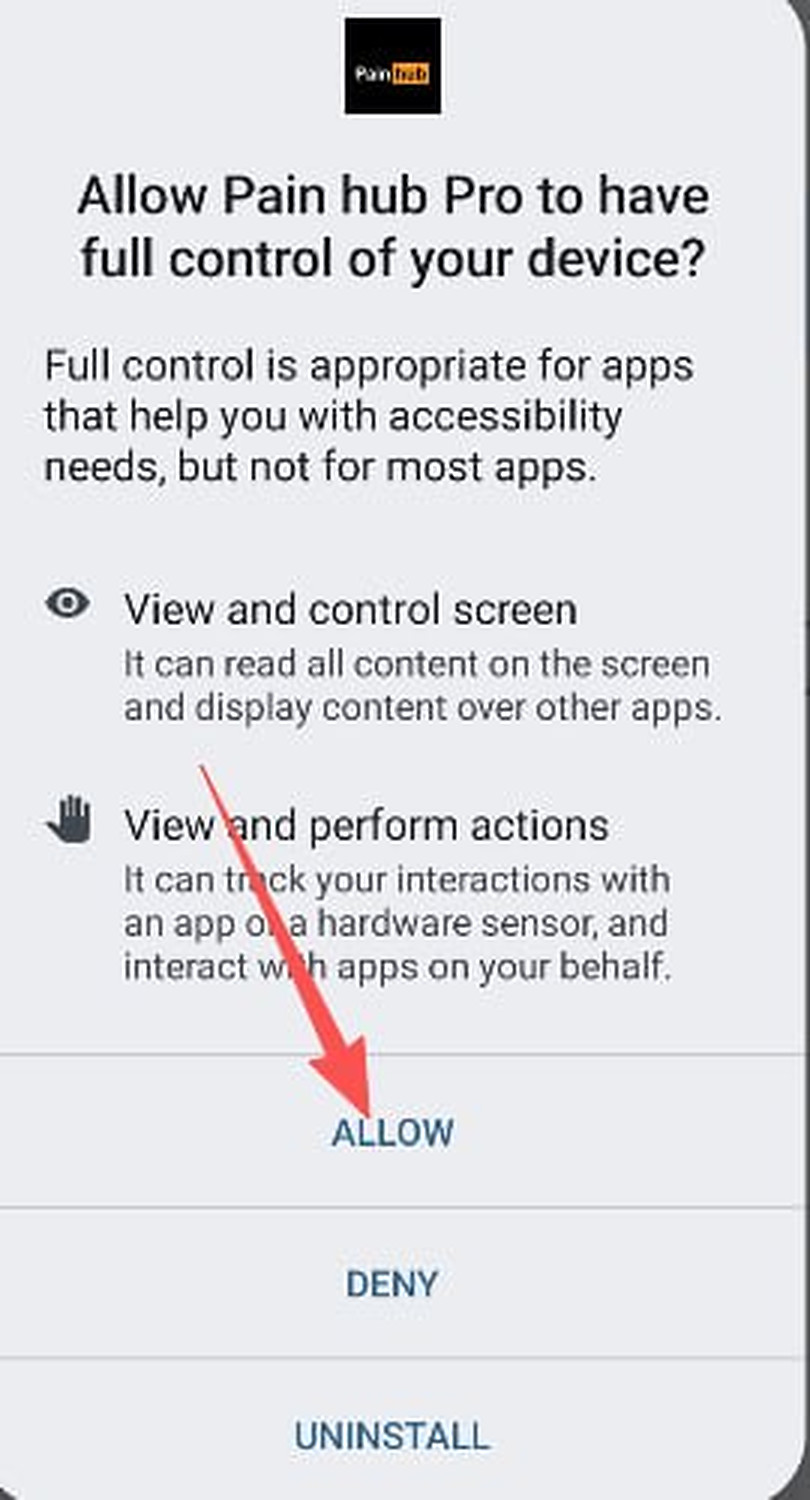 Screenshot for step 10: Allow full control